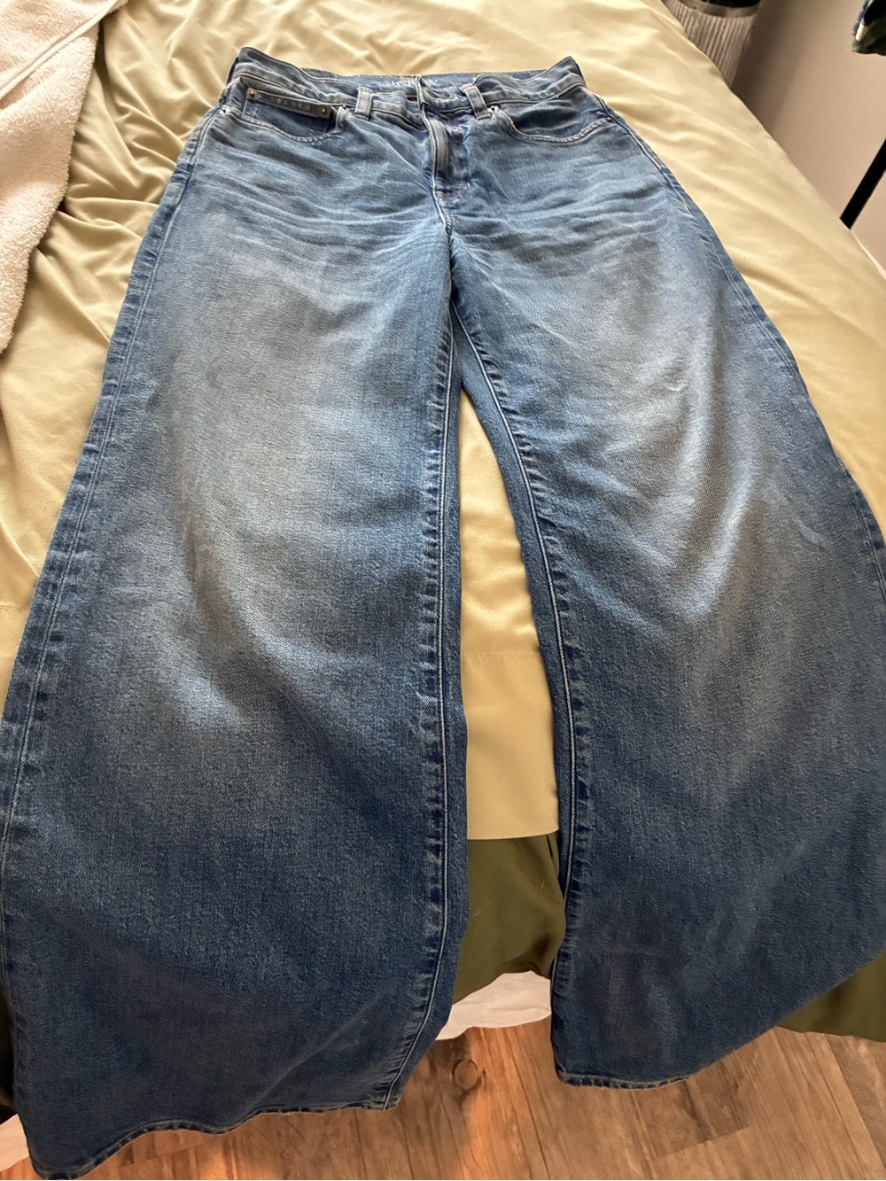 J. Crew Wide-Leg Denim Jeans in Medium Blue Wash